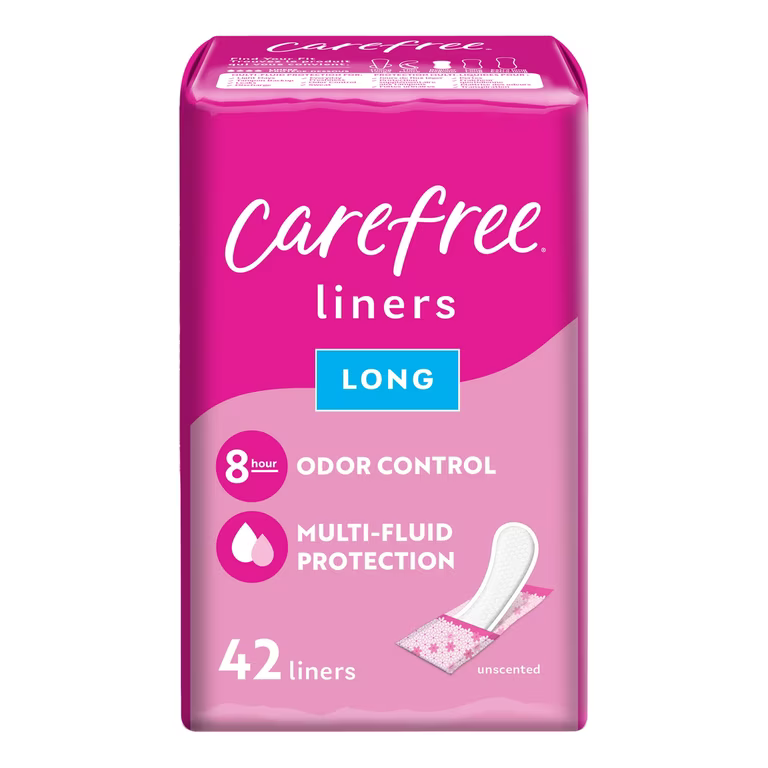 Carefree Panty Shield Long Body Shape Unscented 42's