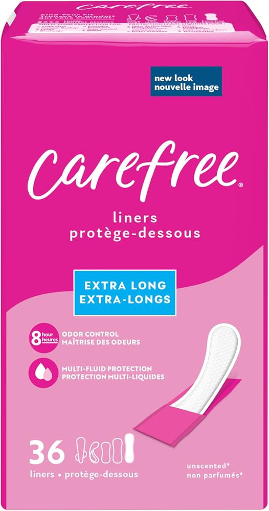 Carefree Panty Shield Extra Long Body Shape Unscented IFW 36's