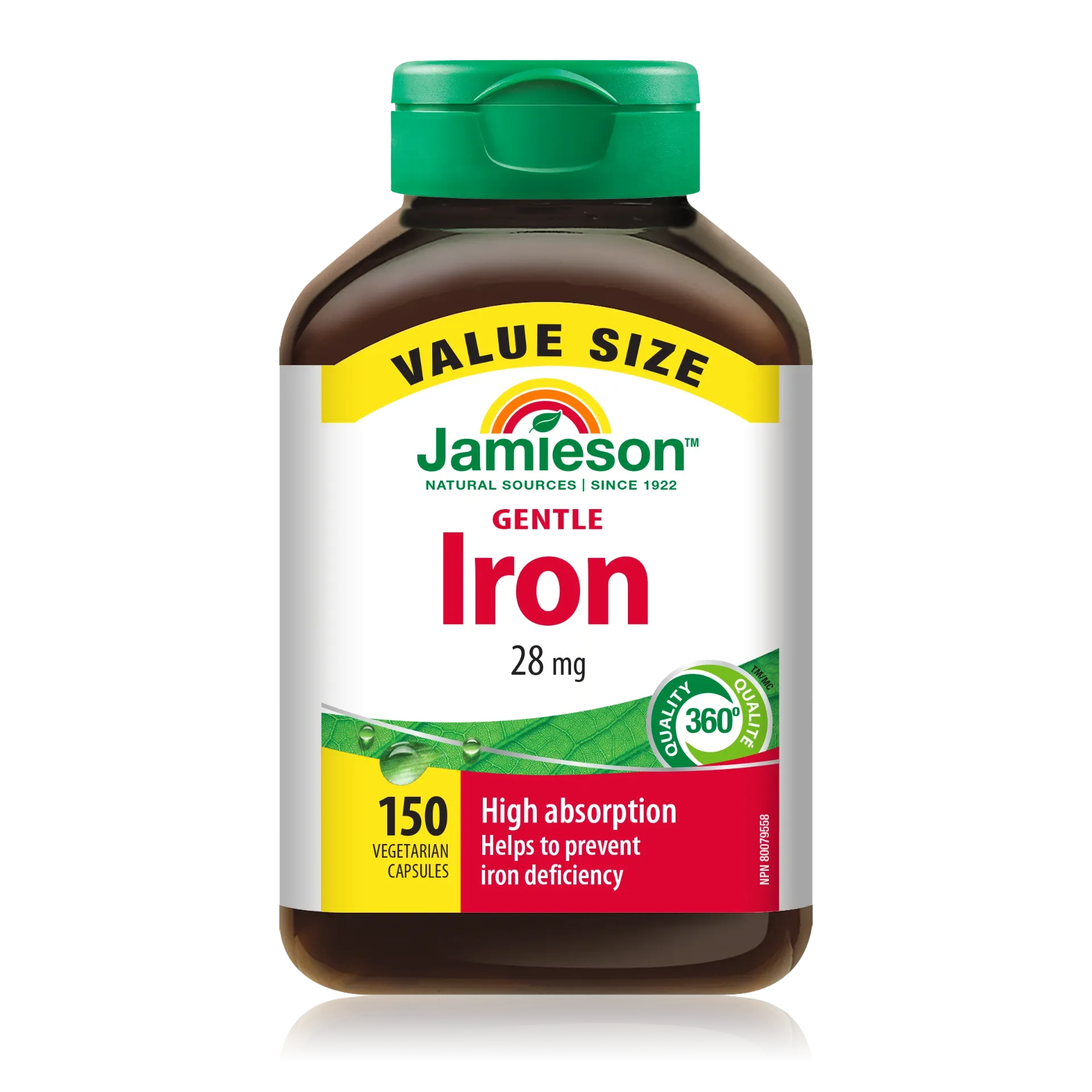 JAMIESON GENTLE IRON 28 MG CAPSULE (90)