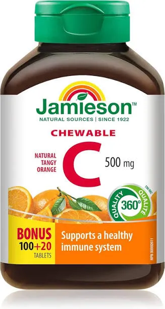 JAMIESON VITAMIN C 500MG CHEWABLE ORANGE (100+20)