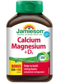 JAMIESON MEGA CAL CALCIUM MAGNESIUM WITH VITAMIN  D (100+100)