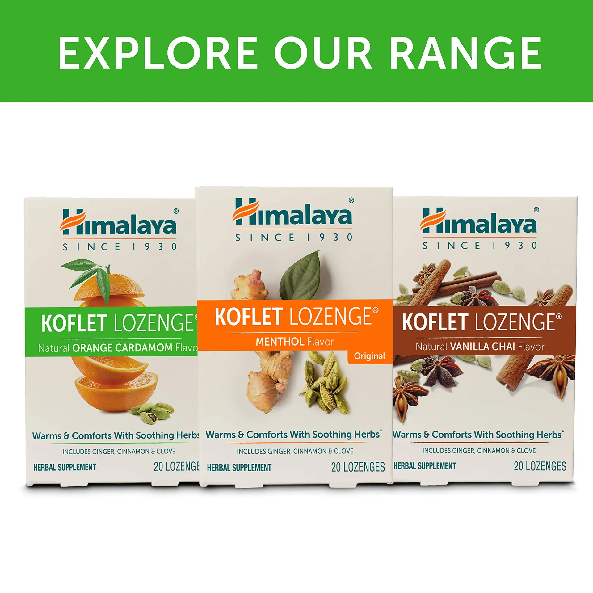 HIMALAYA KOFLET LOZENGE'S 20'S CARDAMOM