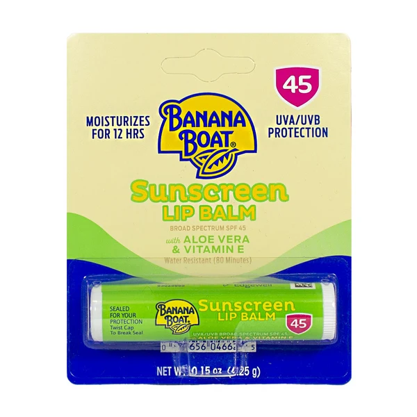 Banana Boat Sunscreen Aloe Lip Balm SPF45 0.15oz